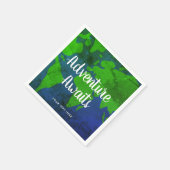 Avontuur wacht op bruiloft wereldkaart servet (Hoek)