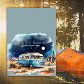 Avontuur wacht op Camping Bachelorette Party Kaart