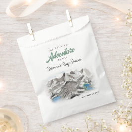 Avontuur wacht op de bergen van het Baby shower Bedankzakje