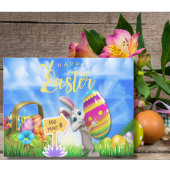 Avontuur wacht op de grote paaseierjacht feestdagenkaart