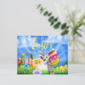 Avontuur wacht op de grote paaseierjacht feestdagenkaart (Staand voorkant)