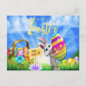 Avontuur wacht op de grote paaseierjacht feestdagenkaart (Voorkant)