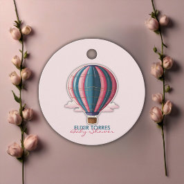 Avontuur wacht op feestelijk blauw roze Baby showe Bedankjes Labels