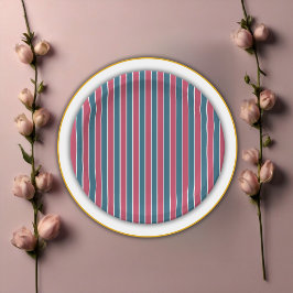 Avontuur wacht op feestelijk blauw roze Baby showe Papieren Bordje