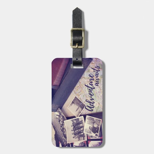 Avontuur wacht op foto Reizen  Custom Bagagelabel (Voorkant verticaal)