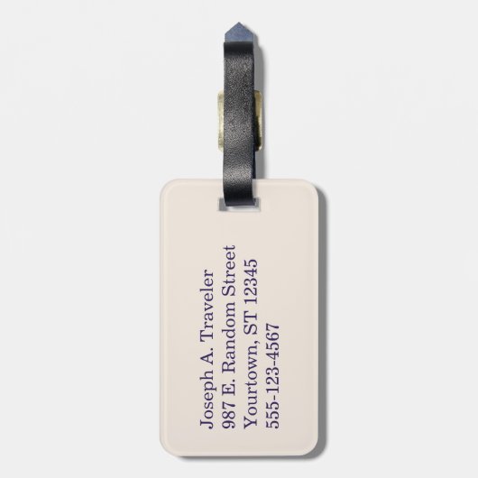 Avontuur wacht op foto Reizen  Custom Bagagelabel (Achterkant verticaal)