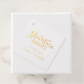 Avontuur wacht op geluk gepersonaliseerd bedankjes labels (Met doos)