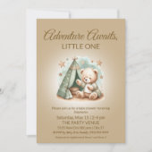 Avontuur wacht op genderneutraal Beer Baby Kaart (Voorkant)