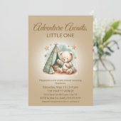 Avontuur wacht op genderneutraal Beer Baby Kaart (Staand voorkant)