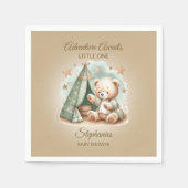 Avontuur wacht op genderneutraal Beer Baby Servet (Voorkant)