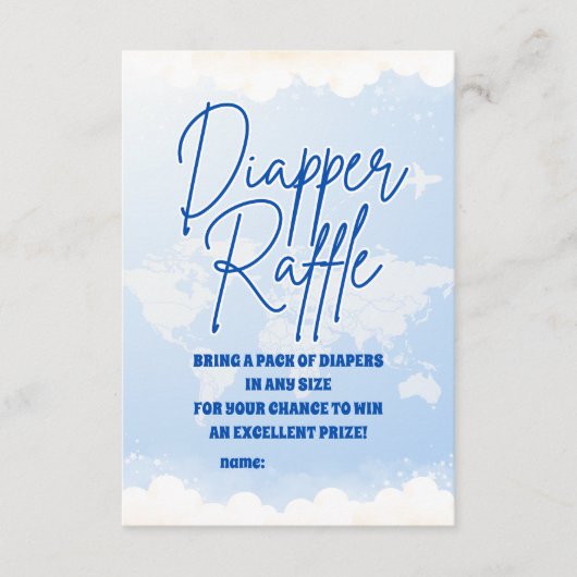 Avontuur wacht op genderneutrale luierrapper informatiekaartje (Voorkant)