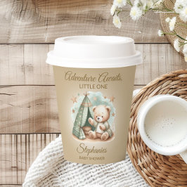 Avontuur wacht op geslacht neutrale beer baby papieren bekers