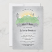 Avontuur wacht op Green Mountains Baby shower Kaart (Voorkant)