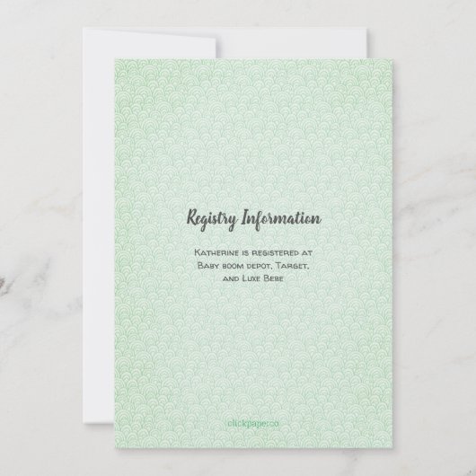 Avontuur wacht op Green Mountains Baby shower Kaart (Achterkant)