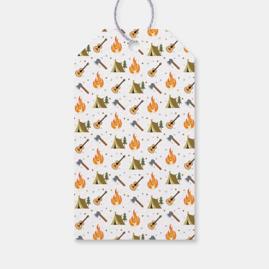 Avontuur wacht op Happy Camper Verjaardagsgunst Ta Cadeaulabel (Achterkant)