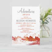 Avontuur wacht op herfstbos baby shower kaart (Staand voorkant)