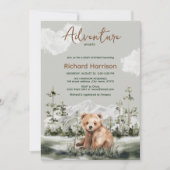 Avontuur wacht op het baby shower van het beer van kaart (Voorkant)