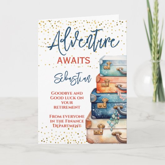 Avontuur wacht op het verlaten van de pensioen kaart (Voorkant)