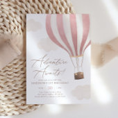 Avontuur wacht op hete lucht ballon meisje 1e verj kaart