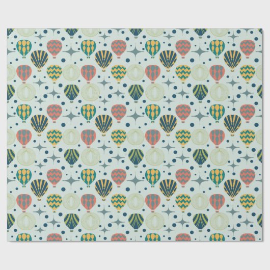 Avontuur wacht op hete lucht ballon Sage Cadeaupapier (Vlak)