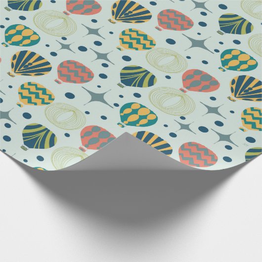 Avontuur wacht op hete lucht ballon Sage Cadeaupapier (Hoek)