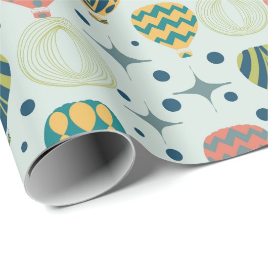 Avontuur wacht op hete lucht ballon Sage Cadeaupapier (Rol Hoek)