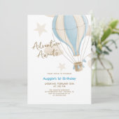 Avontuur wacht op hete luchtballon jongens 1e verj kaart (Staand voorkant)