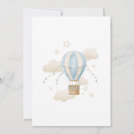 Avontuur wacht op hete luchtballon jongens 1e verj kaart (Achterkant)