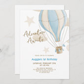 Avontuur wacht op hete luchtballon jongens 1e verj kaart (Voorkant / Achterkant)