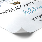 Avontuur wacht op hete luchtballon Welkom Poster (Hoek)