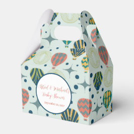 Avontuur wacht op heteluchtballon Sage Baby shower Bedankdoosjes