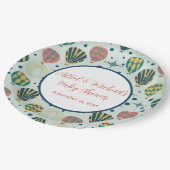 Avontuur wacht op heteluchtballon Sage Baby shower Papieren Bordje (Gekanteld)