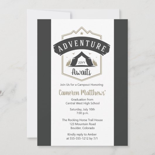 Avontuur wacht op je Verjaardagsfeest Uitnodiging  (Voorkant)