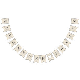 Avontuur wacht op  kaart Reis Vrijgezellenfeest Vlaggetjes