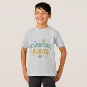 Avontuur wacht op Kinder T-shirt (Voorkant volledig)