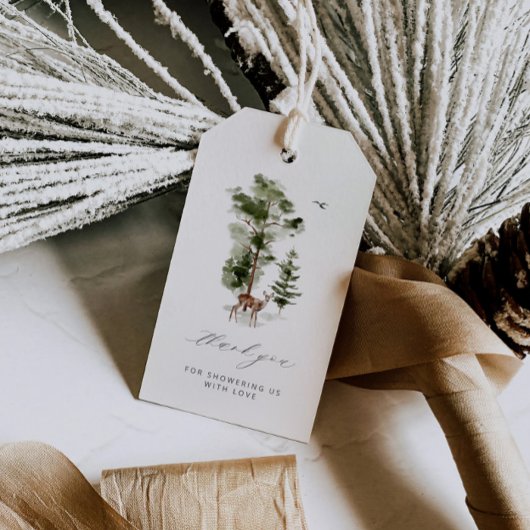 Avontuur wacht op lief Baby shower dank u Cadeaulabel