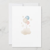 Avontuur wacht op luchtballon 1e verjaardag kaart (Achterkant)