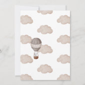 Avontuur wacht op luchtballon 1e verjaardag kaart (Achterkant)