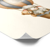 Avontuur wacht op luchtballon met lam & teddy poster (Hoek)