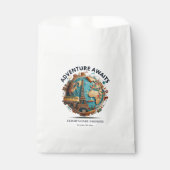 Avontuur wacht op modern Wereldbol Baby shower Bedankzakje (Voorkant)