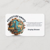 Avontuur wacht op modern Wereldbol Baby shower Informatiekaartje (Voorkant)