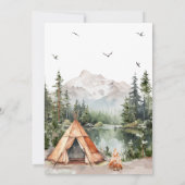 Avontuur wacht op Mountain Baby shower Kaart (Achterkant)