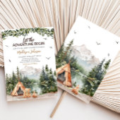 Avontuur wacht op Mountain Baby shower Kaart