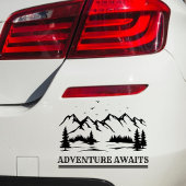 Avontuur wacht op Mountain Camper Hiker Car Decal