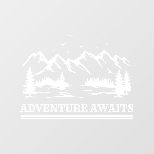Avontuur wacht op Mountain Camper Hiker Car Decal (Vel)