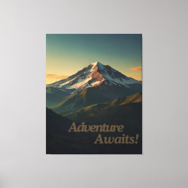 Avontuur wacht op muurkunstontwerp canvas afdruk