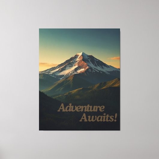 Avontuur wacht op muurkunstontwerp canvas afdruk (Voorkant)