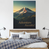 Avontuur wacht op muurkunstontwerp canvas afdruk (Insitu (Slaapkamer))
