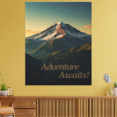 Avontuur wacht op muurkunstontwerp canvas afdruk (Insitu (Woonkamer))