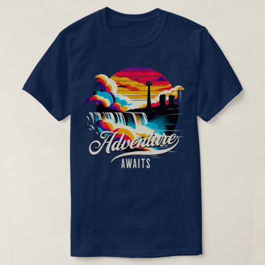 Avontuur wacht op Niagara Herfsten  ontwerp T-shirt (Design voorkant)